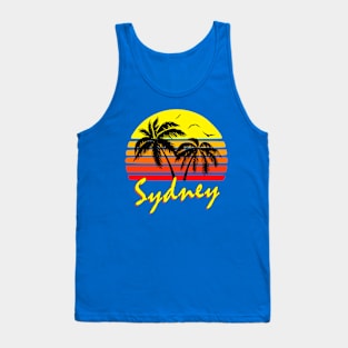 Sydney Australia Retro Sunset Tank Top